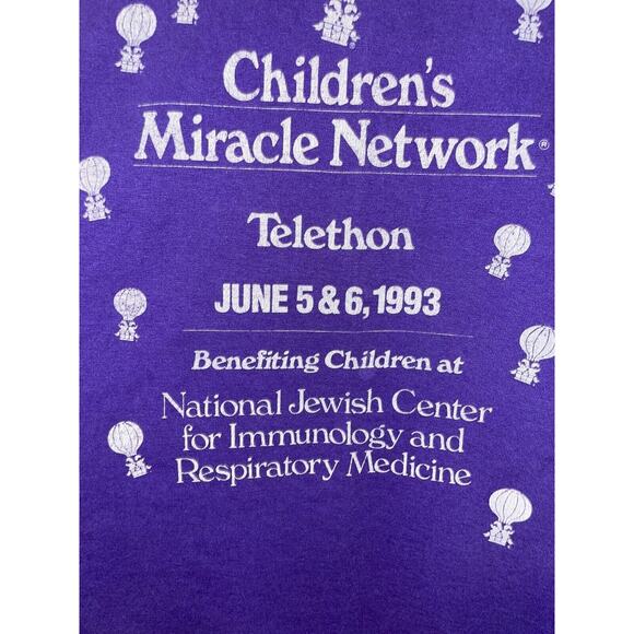 Vintage Childrens Miracle Network Shirt National Jewish Center Hot Air Balloon - Picture 4 of 12